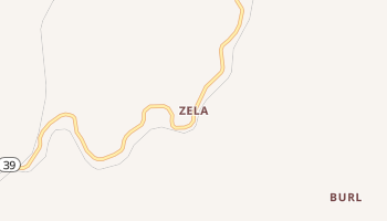 Zela, West Virginia map