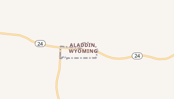 Aladdin, Wyoming map