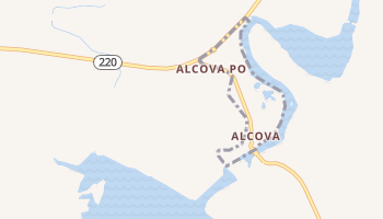 Alcova, Wyoming map