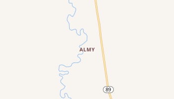 Almy, Wyoming map