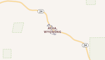 Alva, Wyoming map