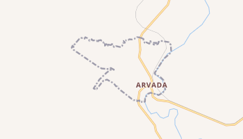 Arvada, Wyoming map