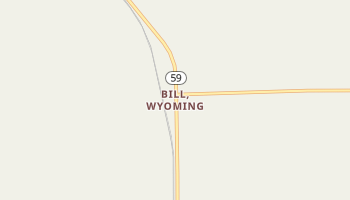 Bill, Wyoming map