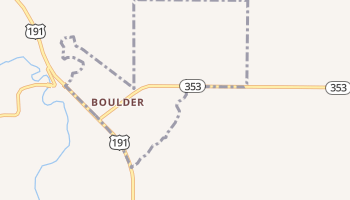 Boulder, Wyoming map