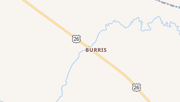 Burris, Wyoming map