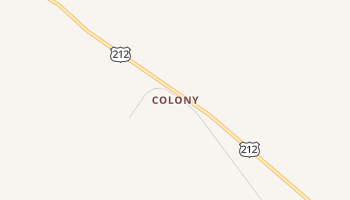 Colony, Wyoming map