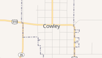 Cowley, Wyoming map