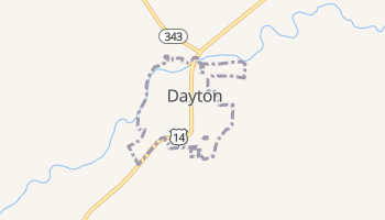 Dayton, Wyoming map