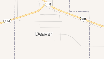Deaver, Wyoming map