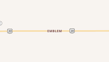 Emblem, Wyoming map
