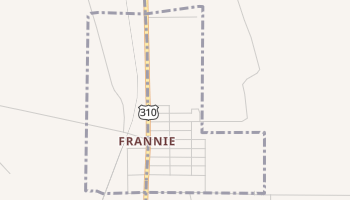 Frannie, Wyoming map