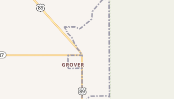 Grover, Wyoming map