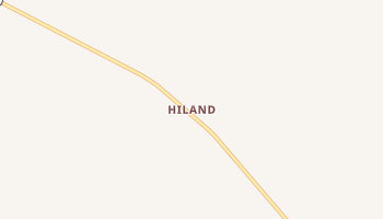 Hiland, Wyoming map