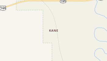 Kane, Wyoming map
