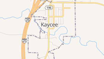 Kaycee, Wyoming map