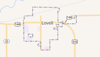 Lovell, Wyoming map