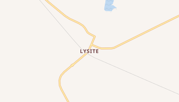 Lysite, Wyoming map