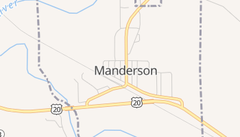 Manderson, Wyoming map