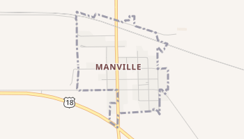 Manville, Wyoming map