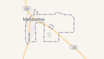 Meeteetse, Wyoming map