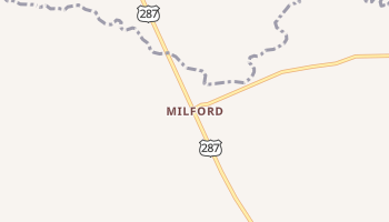 Milford, Wyoming map