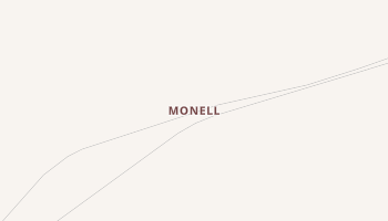 Monell, Wyoming map