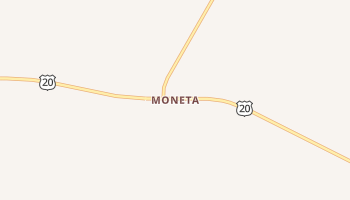 Moneta, Wyoming map