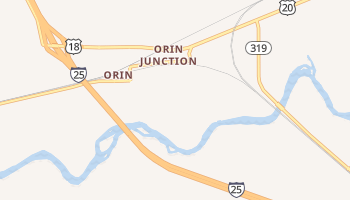 Orin, Wyoming map