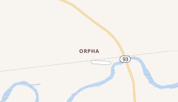 Orpha, Wyoming map