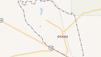 Osage, Wyoming map