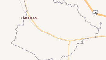 Parkman, Wyoming map