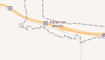 Point of Rocks, Wyoming map