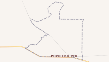 Powder River, Wyoming map
