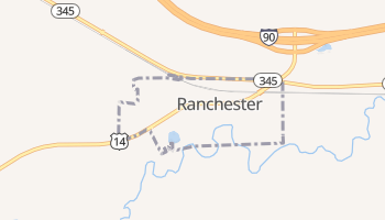 Ranchester, Wyoming map