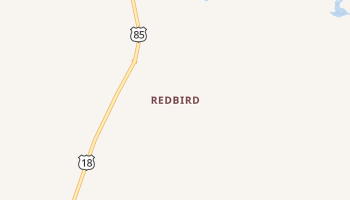 Redbird, Wyoming map