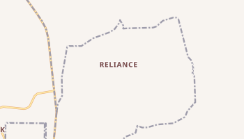 Reliance, Wyoming map