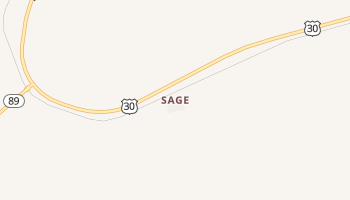 Sage, Wyoming map