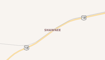 Shawnee, Wyoming map