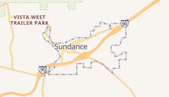 Sundance, Wyoming map
