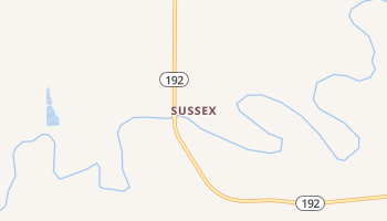 Sussex, Wyoming map