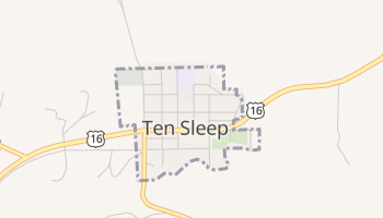 Ten Sleep, Wyoming map