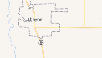 Thayne, Wyoming map