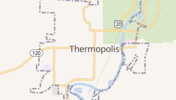 Thermopolis, Wyoming map