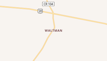 Waltman, Wyoming map