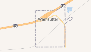 Wamsutter, Wyoming map