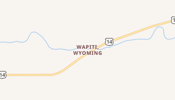 Wapiti, Wyoming map
