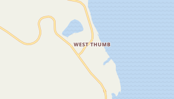 West Thumb, Wyoming map