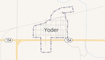 Yoder, Wyoming map