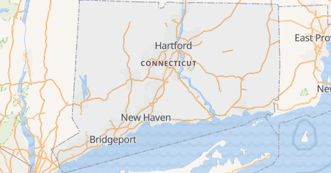  Connecticut kort