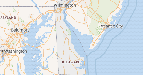 Delaware kort